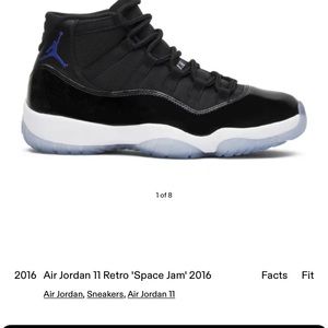 Size 13 space jams Jordan 11’s